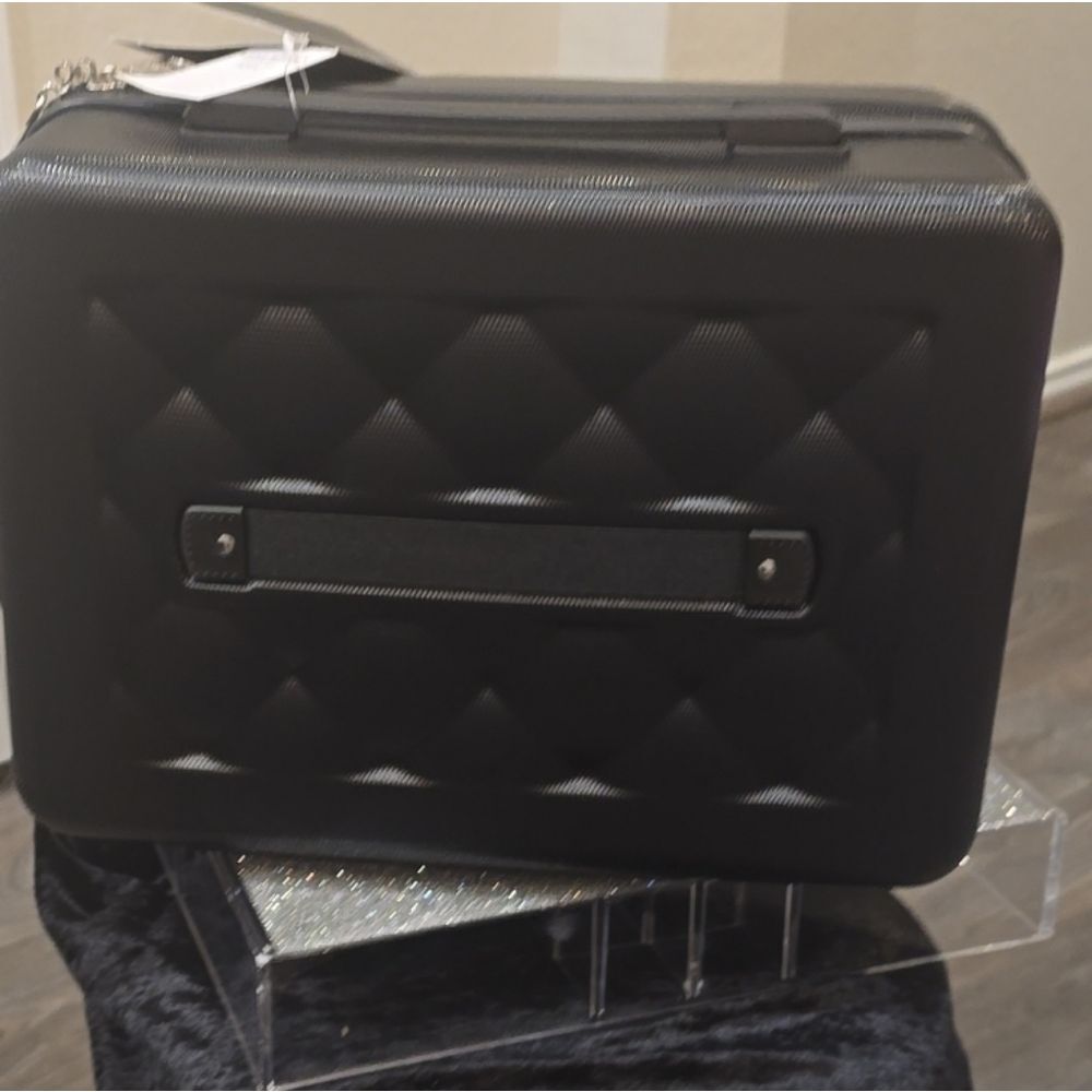 Steve Madden Celeste Collection Hard Side Travel Cosmetic Case- Black - Picture 5 of 7